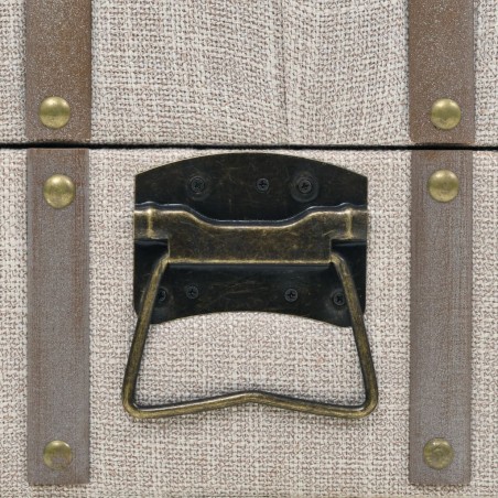 Banc de rangement Bois massif et acier 111x34x37 cm