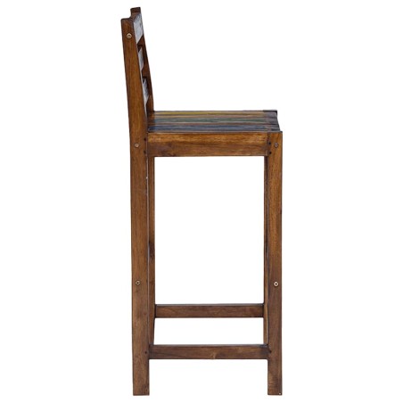 Tabourets de bar lot de 2 bois massif de récupération