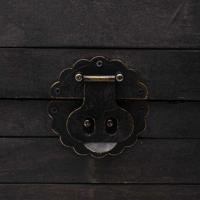 Coffre de rangement Bois massif style vintage 120x30x40 cm