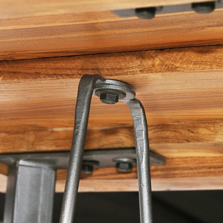 Ensemble de bar 3 pcs Teck recyclé massif