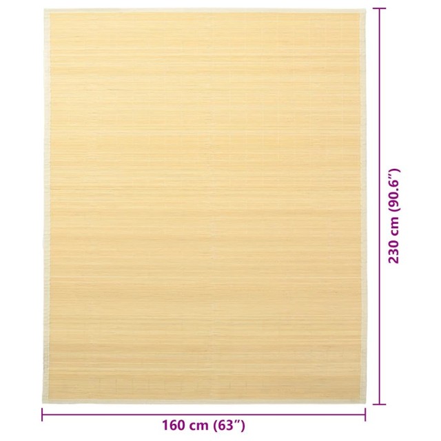 Tapis en bambou 160x230 cm Naturel