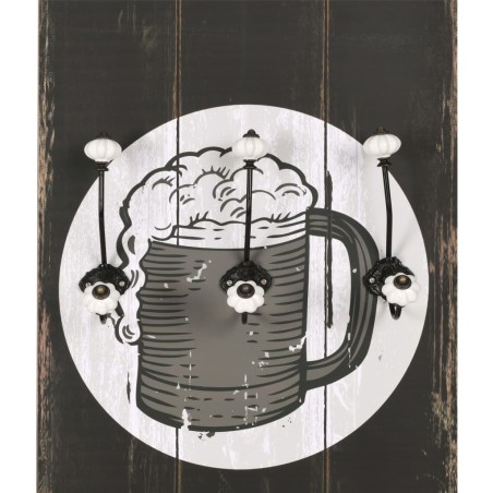 Porte-manteau mural avec 6 crochets 120x40 cm