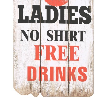 Porte-manteau mural avec 6 crochets 120 x 40 cm MEN LADIES