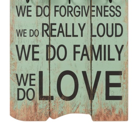 Porte-manteau mural avec 6 crochets 120 x 40 cm HAPPY LOVE