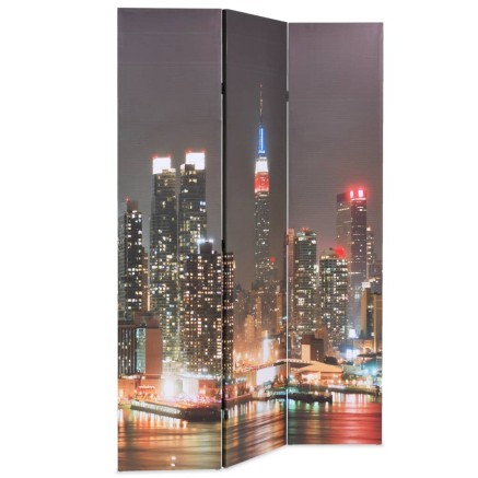 Cloison de séparation pliable 120x170 cm New York la nuit 2