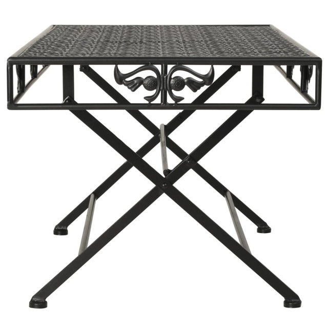 Table basse pliante Style vintage Métal 100x50x45 cm Noir