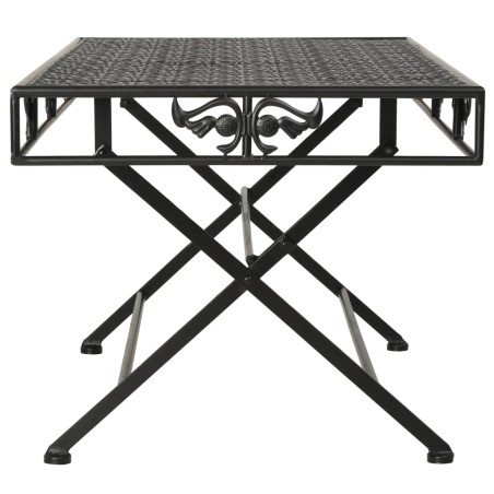Table basse pliante Style vintage Métal 100x50x45 cm Noir