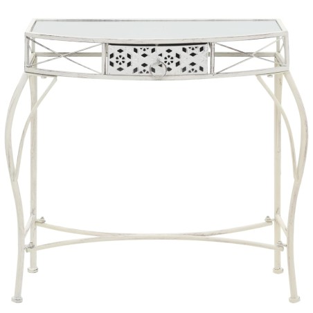 Table d'appoint Style français Métal 82 x 39 x 76 cm Blanc