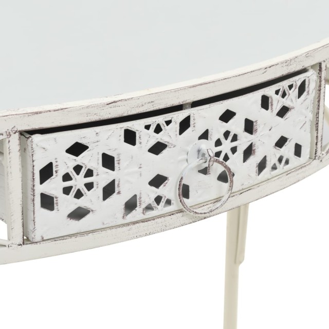 Table d'appoint Style français Métal 82 x 39 x 76 cm Blanc