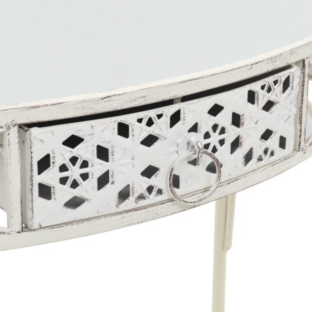 Table d'appoint Style français Métal 82 x 39 x 76 cm Blanc