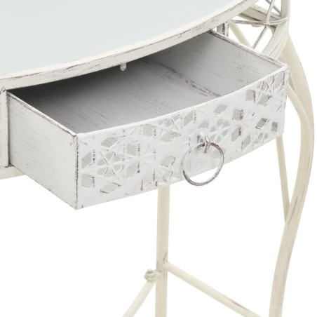 Table d'appoint Style français Métal 82 x 39 x 76 cm Blanc