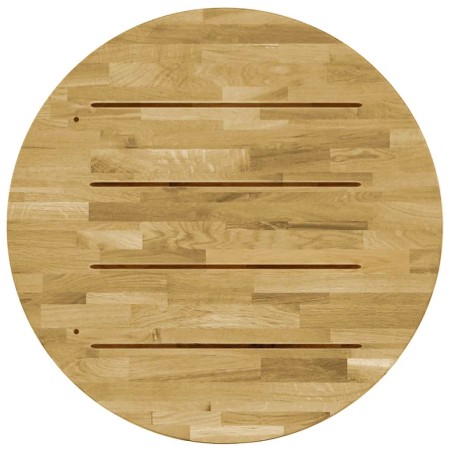 Dessus de table Bois de chêne massif Rond 23 mm 700 mm