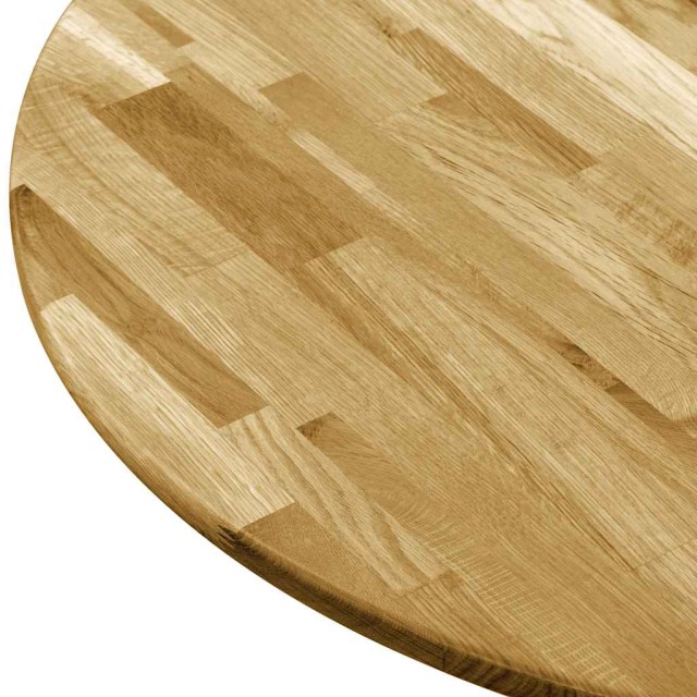 Dessus de table Bois de chêne massif Rond 23 mm 700 mm