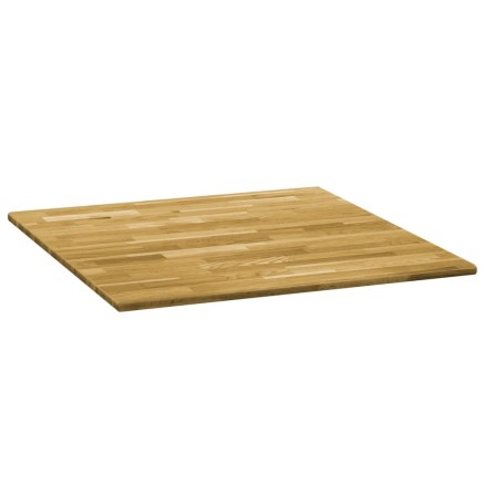 Dessus de table Bois de chêne massif Carré 23 mm 70x70 cm 2