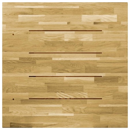 Dessus de table Bois de chêne massif Carré 23 mm 70x70 cm
