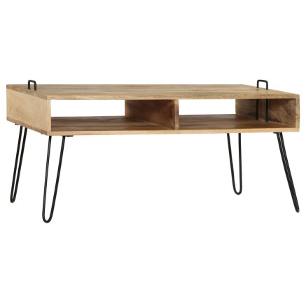 Table basse Bois de manguier massif 100x60x45 cm 2