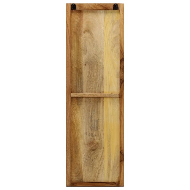 Porte-manteau mural 2 pcs Bois de manguier massif 36x110x3 cm