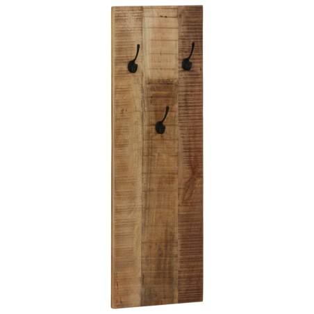 Porte-manteau mural 2 pcs Bois de manguier massif 36x110x3 cm