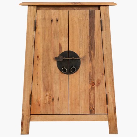 Armoire latérale de salle de bain Pin massif 59x32x80 cm 2