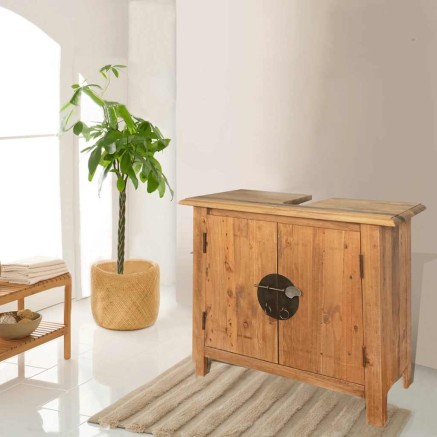 Mobilier de salle de bain Bois de pin massif 2