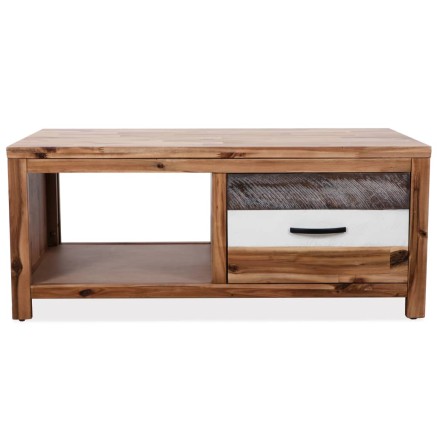 Table basse Bois d'acacia massif 90x50x37,5 cm 2