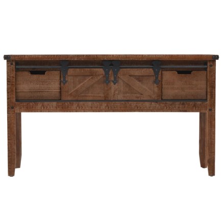 Table console Bois massif de sapin 131 x 35,5  x 75 cm Marron 2