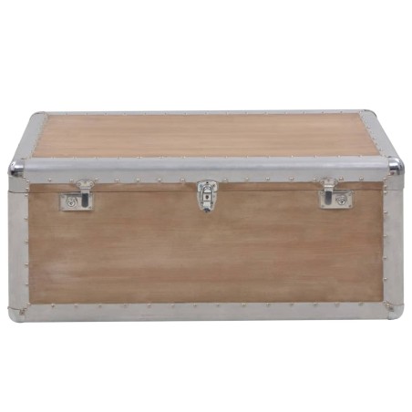 Boîte de rangement Bois de sapin massif 91x52x40 cm Marron
