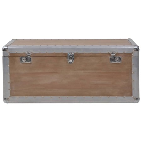 Boîte de rangement Bois de sapin massif 91x52x40 cm Marron