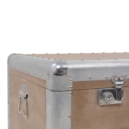 Boîte de rangement Bois de sapin massif 91x52x40 cm Marron