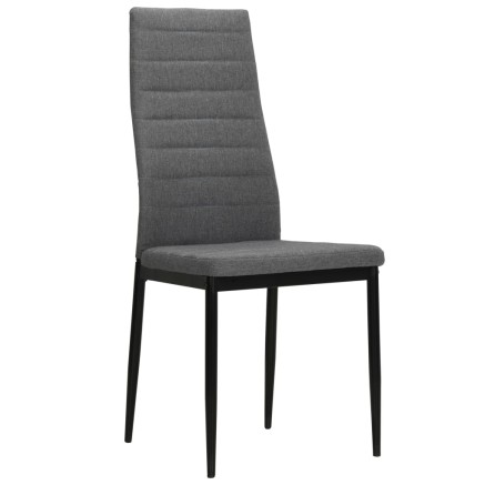 Chaises à manger lot de 4 gris clair tissu 2