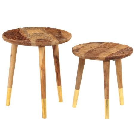 Tables basses 2 pcs Bois massif