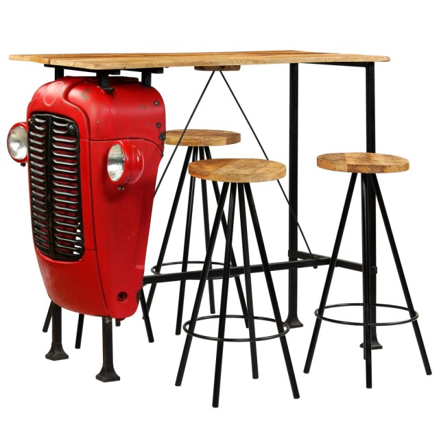 Meuble de bar 5 pcs Bois massif de manguier 120x60x107 cm