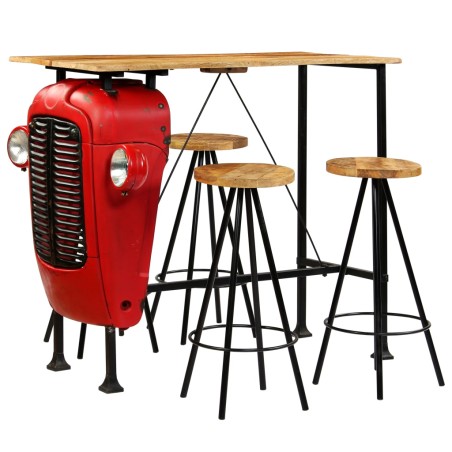 Meuble de bar 5 pcs Bois massif de manguier 120x60x107 cm