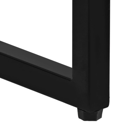 Ensemble de bar 3 pcs Bois massif recyclé et cuir de chèvre