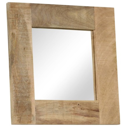 Miroir Bois de manguier massif 50 x 50 cm 2
