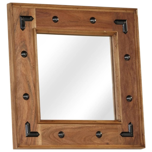 Miroir Bois d'acacia massif 50 x 50 cm