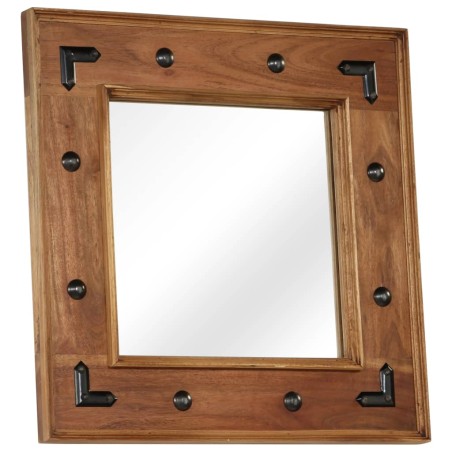 Miroir Bois d'acacia massif 50 x 50 cm
