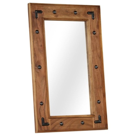 Miroir Bois d'acacia massif 50 x 80 cm 2