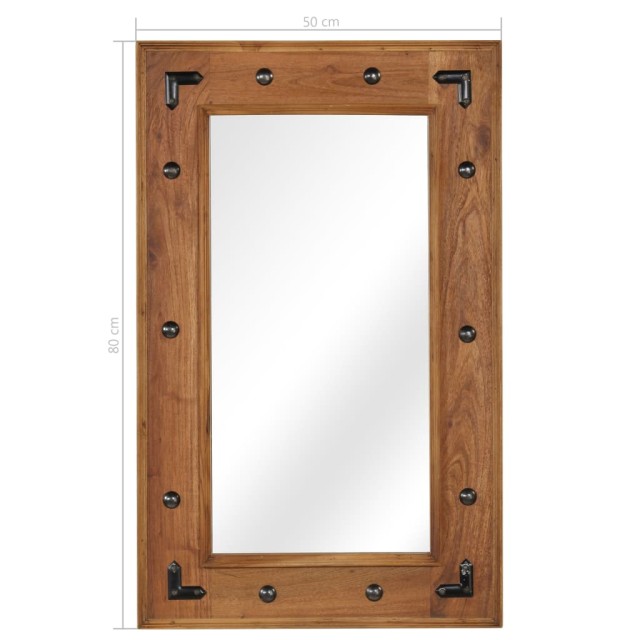 Miroir Bois d'acacia massif 50 x 80 cm