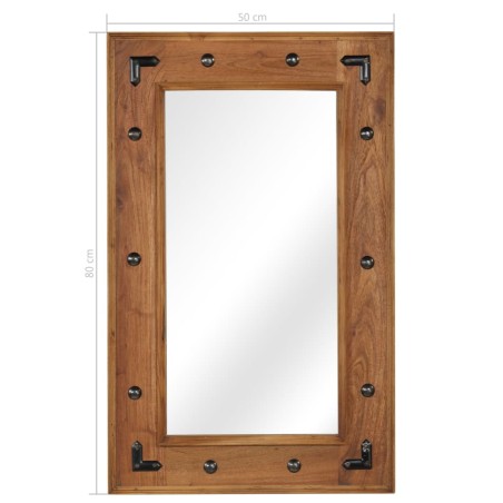 Miroir Bois d'acacia massif 50 x 80 cm