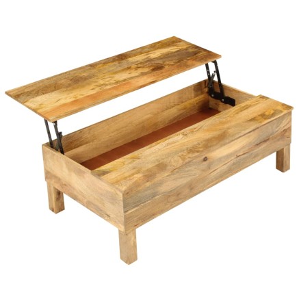 Table basse Bois de manguier massif 110x55x35 cm 2