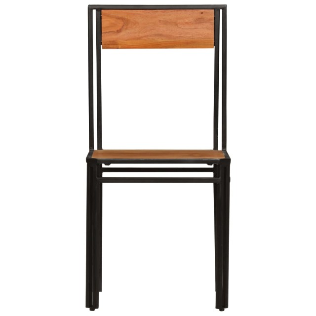 Chaises à manger lot de 2 bois d'acacia solide