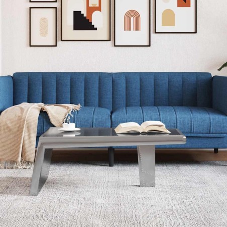 Table basse Aviator Style d'avion vintage Aluminium