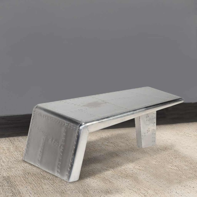 Table basse Aviator Style d'avion vintage Aluminium