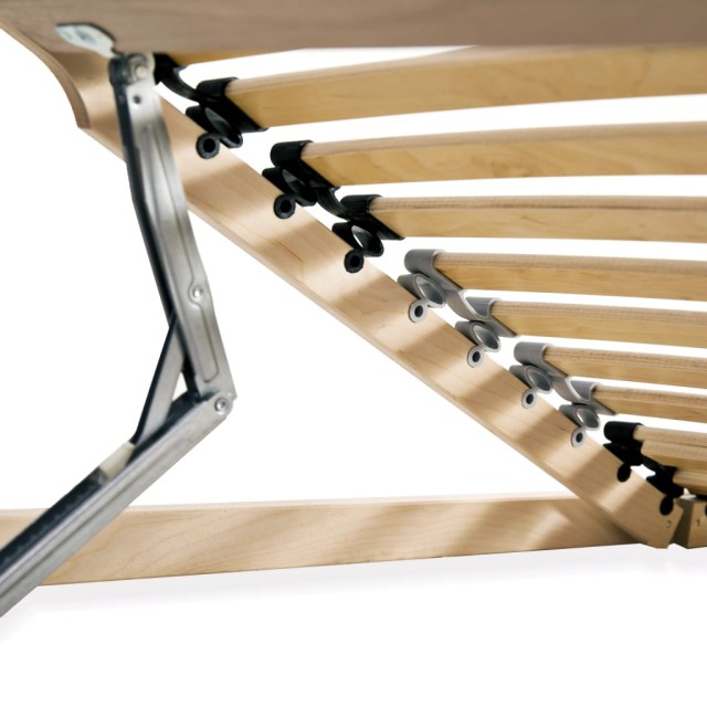 Sommier à lattes sans matelas avec 28 lattes 7 zones 100x200 cm