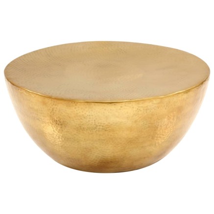 Table basse Aluminium martelé 70x30 cm Laiton 2