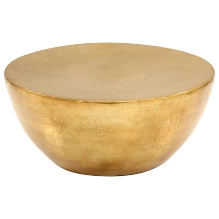 Table basse Aluminium martelé 70x30 cm Laiton