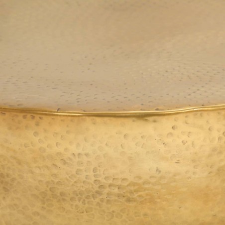 Table basse Aluminium martelé 70x30 cm Laiton