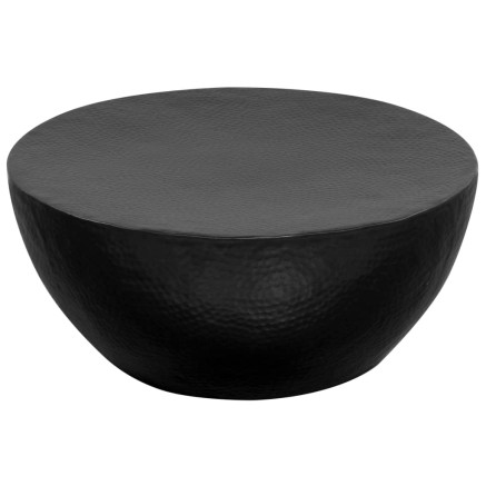 Table basse Aluminium martelé 70x30 cm Noir 2