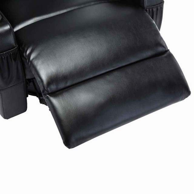 Fauteuil à bascule de massage Noir Similicuir